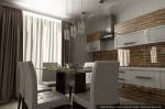 Дизайн гостиной, кухни-столовой