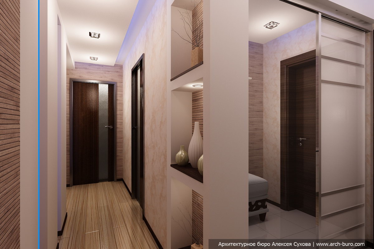 Дизайн-проект трехкомнатной квартиры 67, 70, 80 кв. м