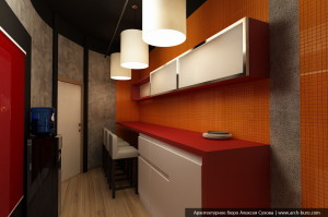 Кухня-столовая в дизайне офисов Екатеринбург