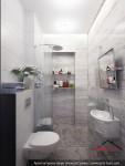 Дизайн интерьера туалета и душевой. Ереван, Армения